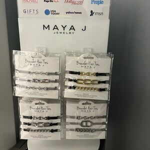 Maya Black and Gold Bracelets